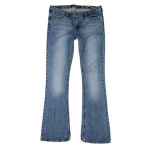 Hollister Women's Junior's Light Wash Cali Flare Jeans Stretch Mid Rise, Size 11